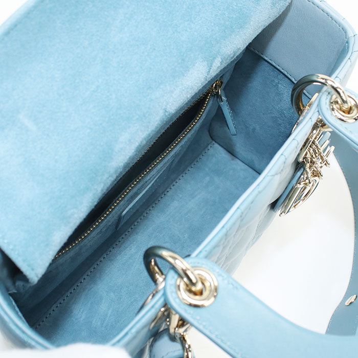 Dior Small 2-way bag Lady Dior M0538 ONGE Handbag lambskin Women