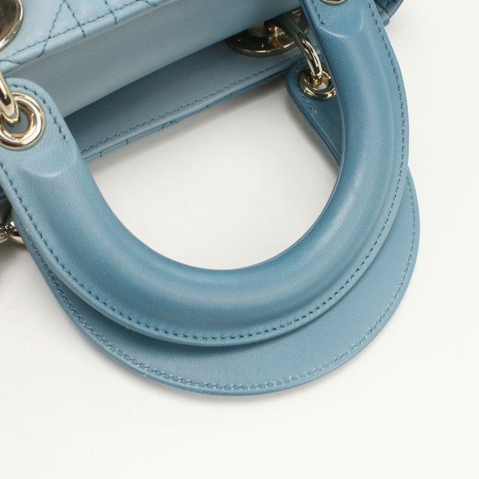 Dior Small 2-way bag Lady Dior M0538 ONGE Handbag lambskin Women