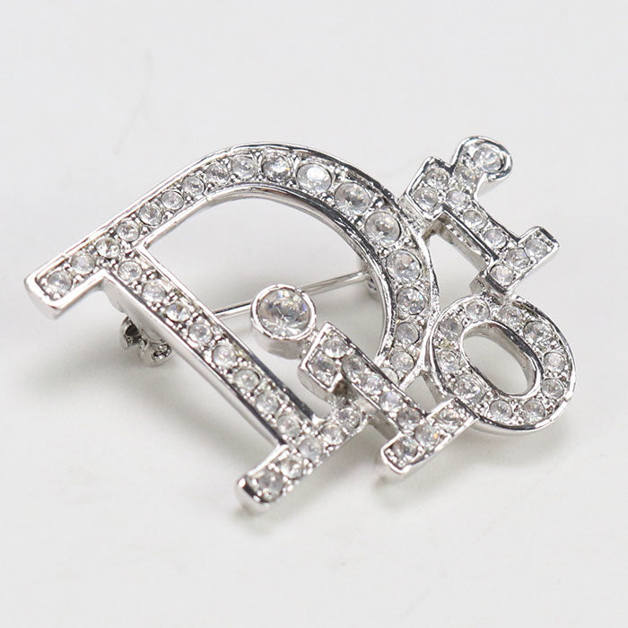 DIOR logo CD93172 Brooch Rhinestone/Rhinestone Logo Brooch Women