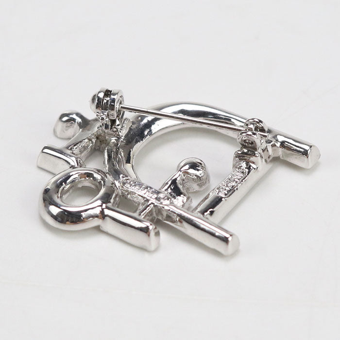 DIOR logo CD93172 Brooch Rhinestone/Rhinestone Logo Brooch Women