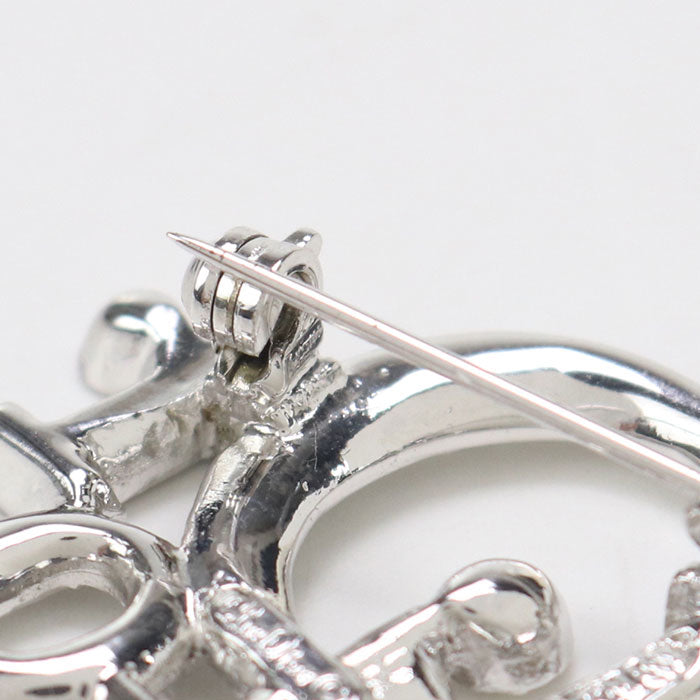 DIOR logo CD93172 Brooch Rhinestone/Rhinestone Logo Brooch Women