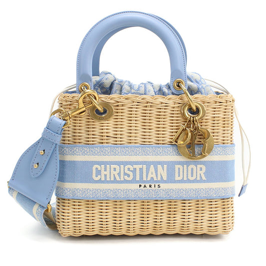 Dior Lady Dior Medium Handbag Wicker/Jacquard Women