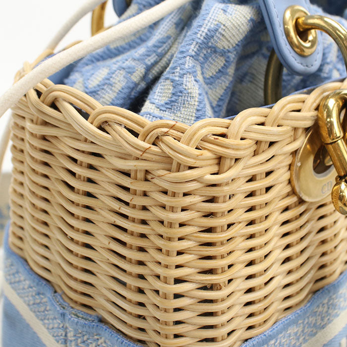 DIOR Lady DIOR Medium Handbag Wicker/Jacquard Women