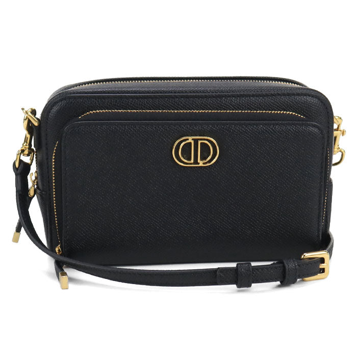 DIOR double pouch DIOR Caro S7431UBAE Diagonal shoulder bag leather Women