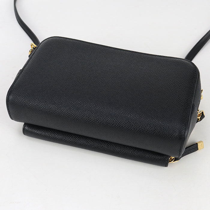 DIOR double pouch DIOR Caro S7431UBAE Diagonal shoulder bag leather Women