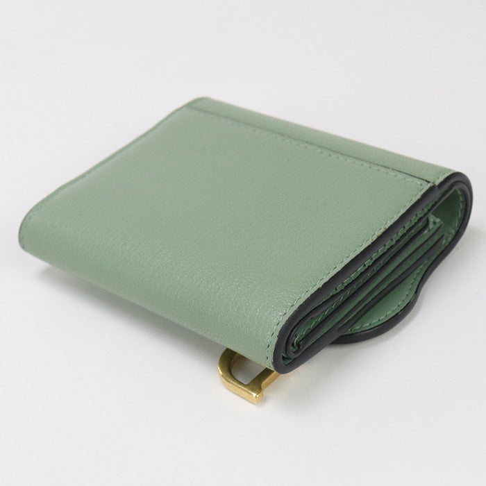 DIOR Lotus Wallet saddle CD96503 Three fold wallet leather/Lotus Wallet Women