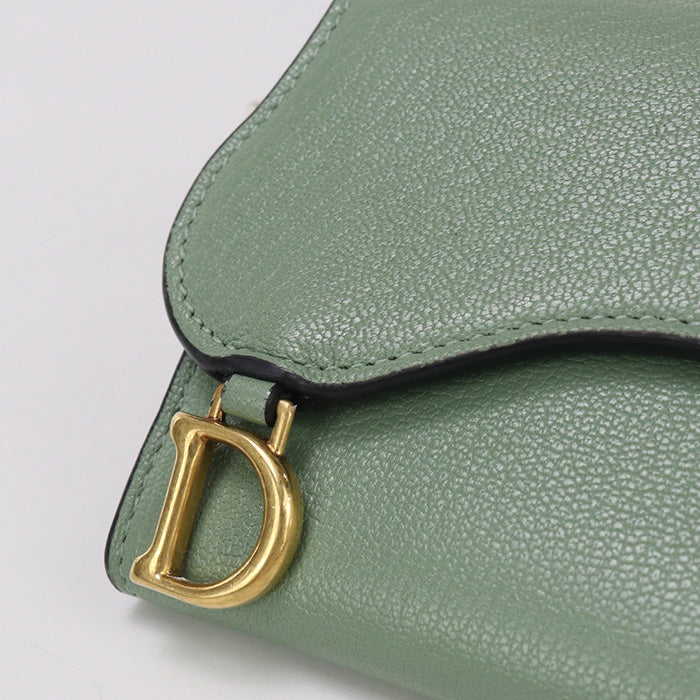 DIOR Lotus Wallet saddle CD96503 Three fold wallet leather/Lotus Wallet Women