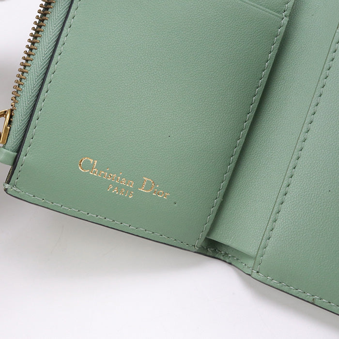 DIOR Lotus Wallet saddle CD96503 Three fold wallet leather/Lotus Wallet Women