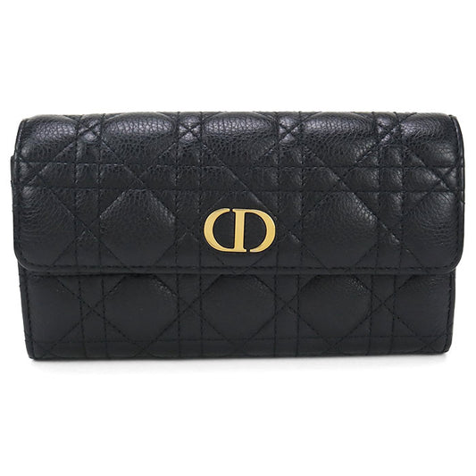 DIOR Orchid Long Wallet DIOR Caro S5039 UWHC M900 Long wallet with double fold coin purse Calfskin Women