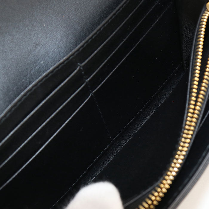 DIOR Orchid Long Wallet DIOR Caro S5039 UWHC M900 Long wallet with double fold coin purse Calfskin Women