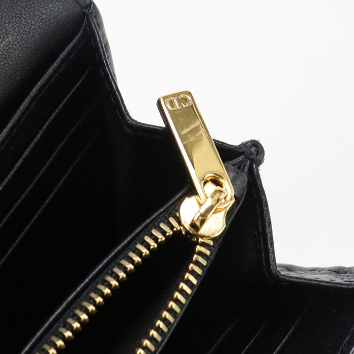 DIOR Orchid Long Wallet DIOR Caro S5039 UWHC M900 Long wallet with double fold coin purse Calfskin Women