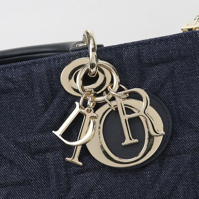 Dior Medium 2WAY Lady D-Joy M0540 Handbag denim/Calfskin Women