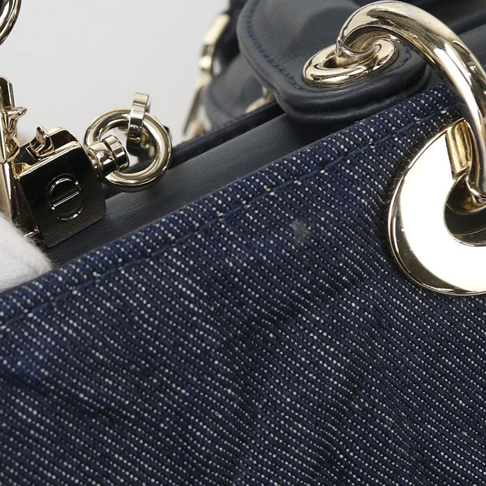 Dior Medium 2WAY Lady D-Joy M0540 Handbag denim/Calfskin Women