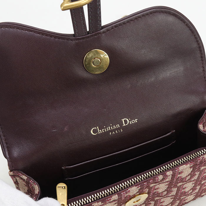 DIOR Chain Pouch Small saddle S5614CTZQ Diagonal shoulder bag Jacquard Women
