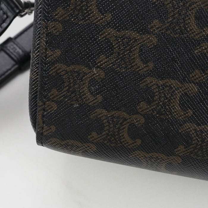 CELINE Triomphe canvas 120502FQM.38SI Mini Boston PVC mens