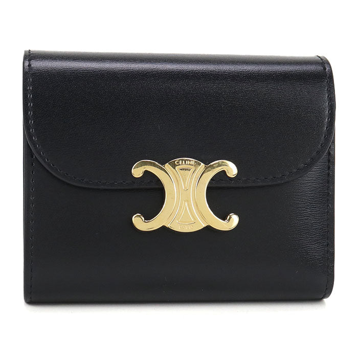 CELINE Small flap wallet Triomphe 10D783DPV.38NO Tri-fold wallet Calfskin Women