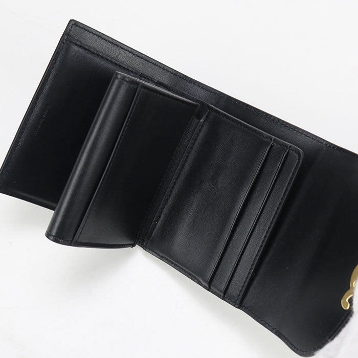CELINE Small flap wallet Triomphe 10D783DPV.38NO Tri-fold wallet Calfskin Women