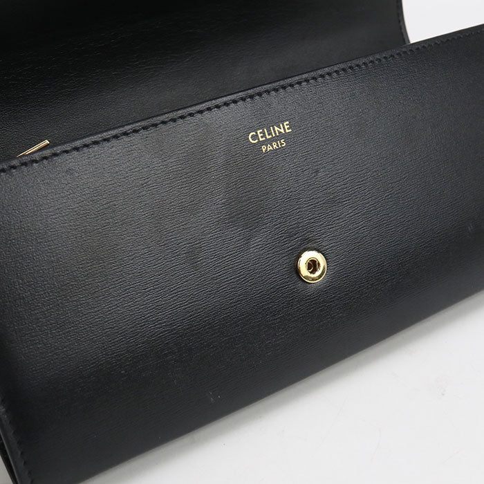 CELINE Large wallet Triomphe 10E313DPV.38NO Purse folio Calfskin Women