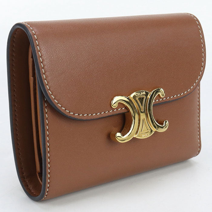 CELINE Small flap wallet Triomphe 10D783BZG.04LU Tri-fold wallet Calfskin Women