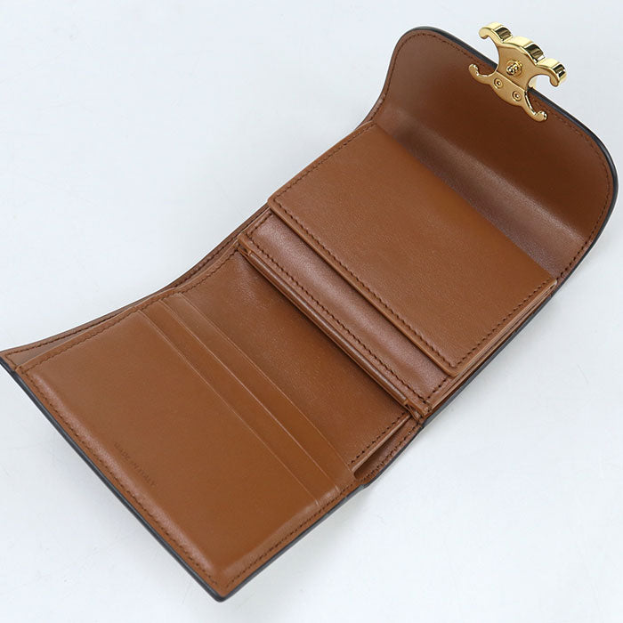 CELINE Small flap wallet Triomphe 10D783BZG.04LU Tri-fold wallet Calfskin Women