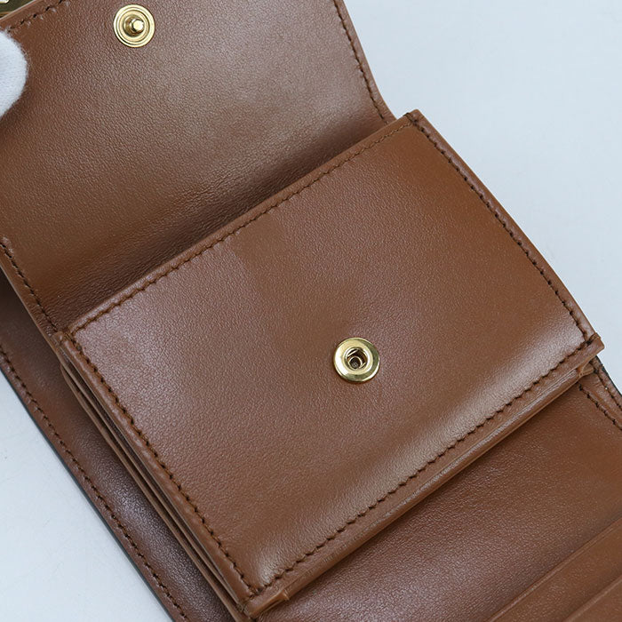 CELINE Small flap wallet Triomphe 10D783BZG.04LU Tri-fold wallet Calfskin Women