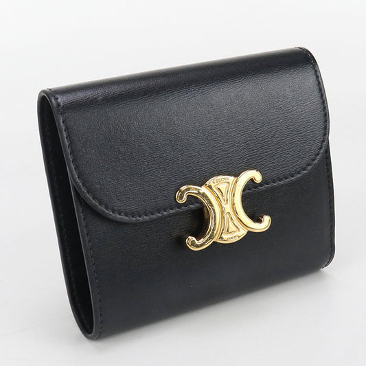 CELINE Small flap wallet Triomphe 10D783DPV.38NO Three fold wallet Calfskin Women