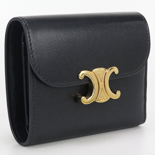 CELINE Small flap wallet Triomphe 10D783DPV Tri-fold wallet Calfskin Women