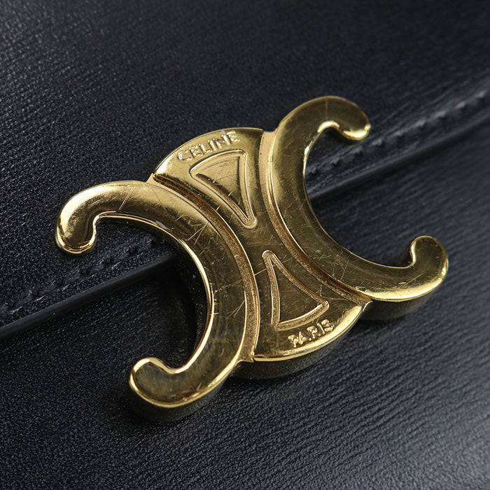 CELINE Small flap wallet Triomphe 10D783DPV Tri-fold wallet Calfskin Women