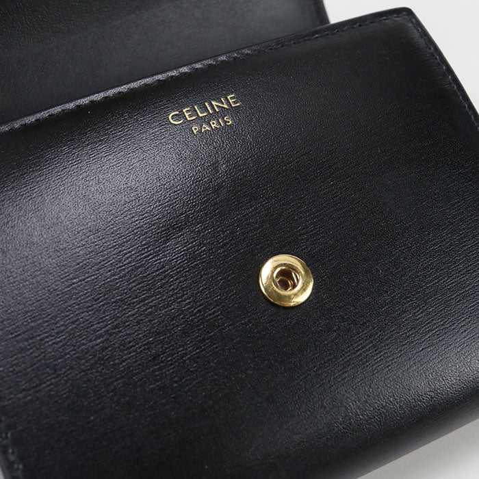CELINE Small flap wallet Triomphe 10D783DPV Tri-fold wallet Calfskin Women