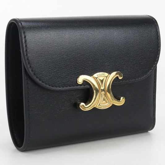 CELINE Small flap wallet Triomphe 10D783DPV Tri-fold wallet Calfskin Women