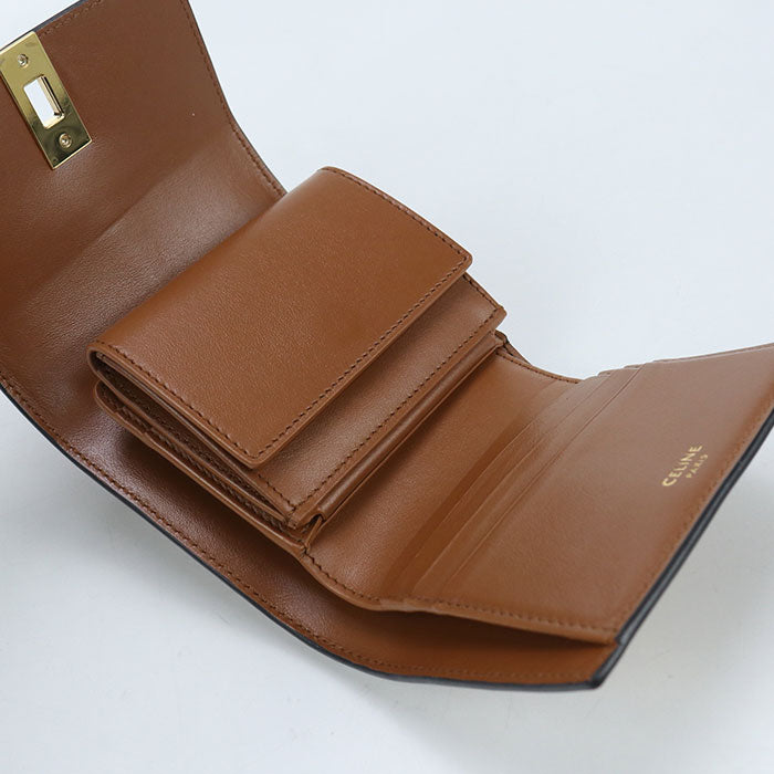 CELINE Small trifold wallet 16 (Saise) 10F523CQ7 04LU Three fold wallet Calfskin Women