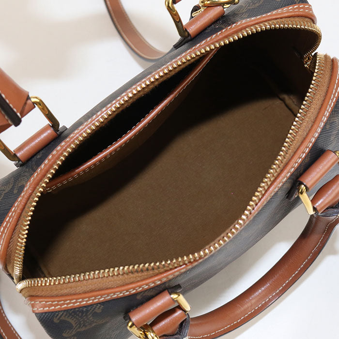 CELINE Small Boston Triomphe canvas Handbag PVC Women