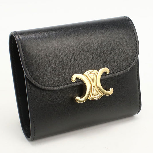 CELINE Small flap wallet Triomphe 10D783DPV.38NO Tri-fold wallet Calfskin Women