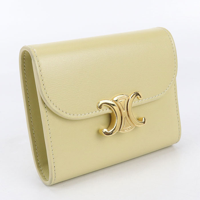 CELINE Small flap wallet Triomphe 10D78 3DPV Three fold wallet Calfskin Women