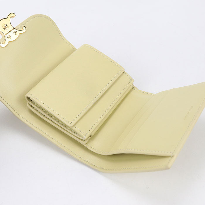 CELINE Small flap wallet Triomphe 10D78 3DPV Three fold wallet Calfskin Women