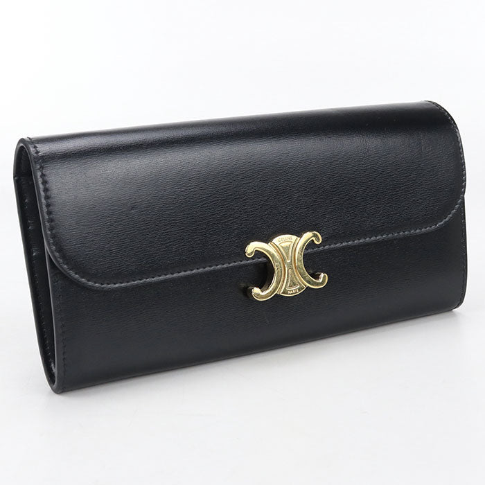CELINE Large wallet Triomphe 10E313DPV.38NO Purse folio Calfskin Women's