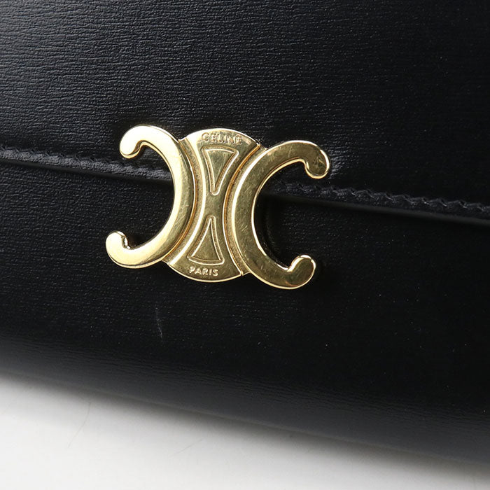 CELINE Large wallet Triomphe 10E313DPV.38NO Purse folio Calfskin Women's