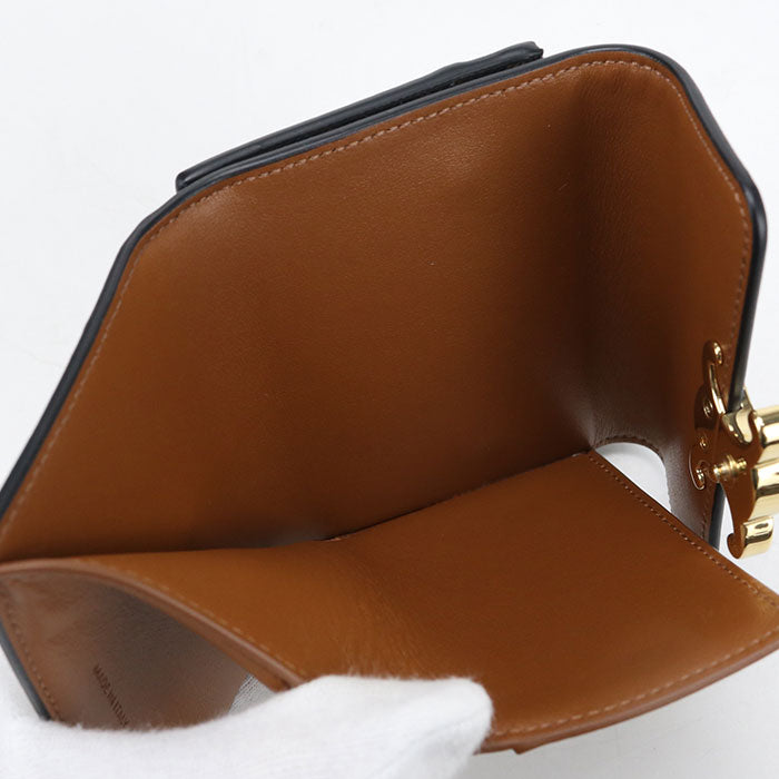 CELINE Compact wallet with coin compartment Triomphe canvas 10I652DS3.04LU Tri-fold wallet PVC Women's