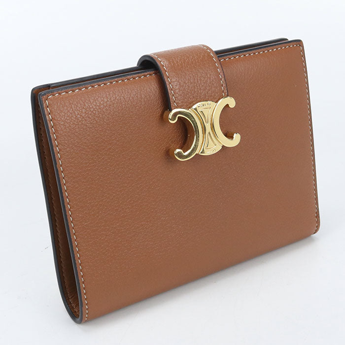 CELINE Medium strap wallet Nino 10M913GHH.04LU Bifold Wallet Calfskin Women's