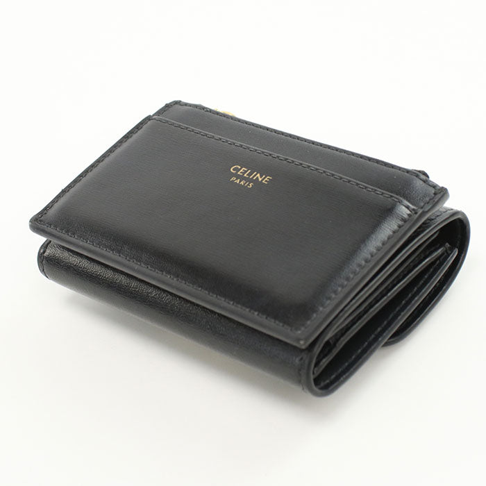 CELINE Compact wallet Triomphe 10I653DPV.38NO Tri-fold wallet Calfskin Women's