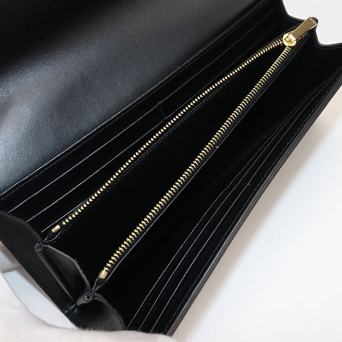 CELINE Large wallet Triomphe Purse folio Calfskin Women's