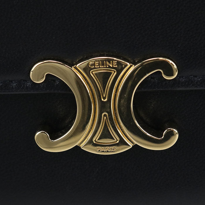 CELINE Large wallet Triomphe Purse folio Calfskin Women's