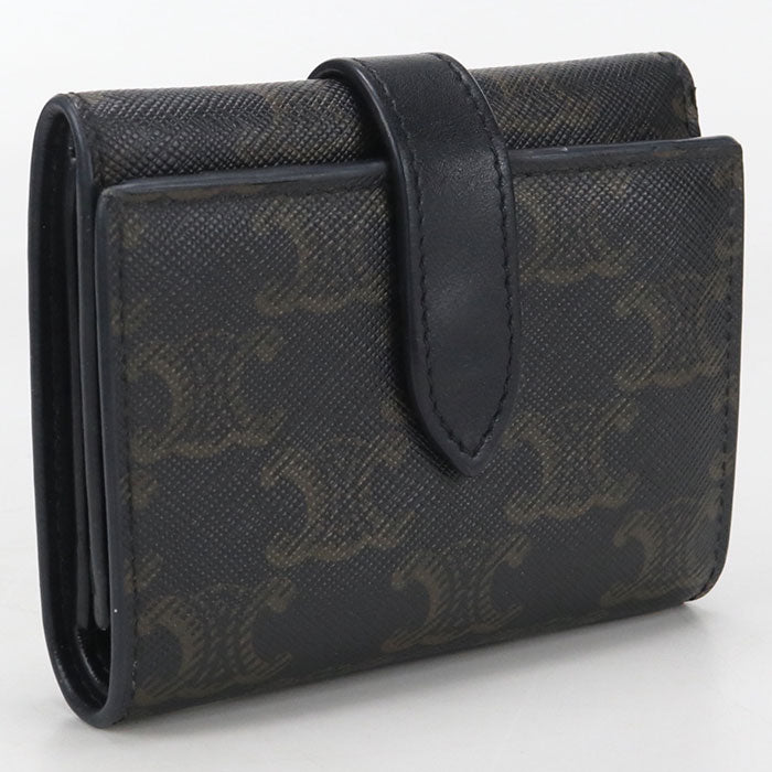 CELINE Triomphe canvas Tri-fold wallet PVC Men's
