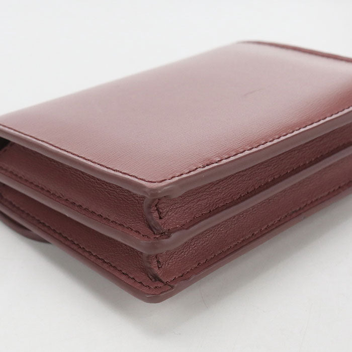 CELINE Business card holder Triomphe 10N063FOZ name card holder leather Women's