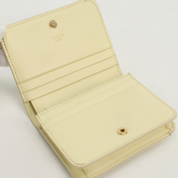 CELINE Compact wallet Triomphe 10K62 3DPV Folded wallet Calfskin Women