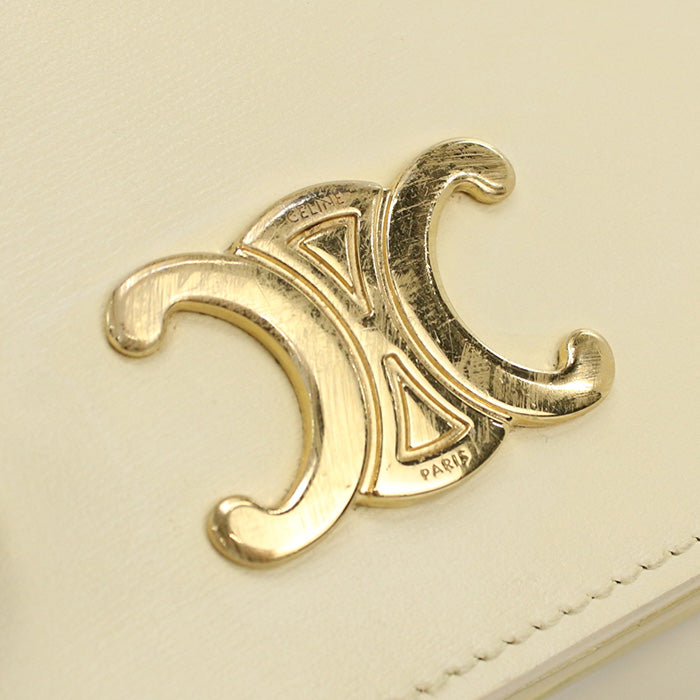 CELINE Compact wallet Triomphe 10K62 3DPV Folded wallet Calfskin Women