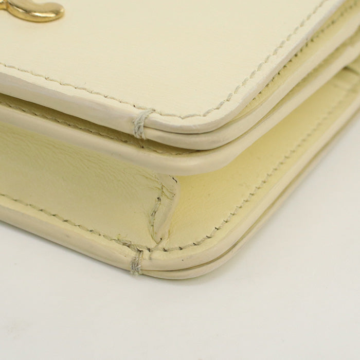 CELINE Compact wallet Triomphe 10K62 3DPV Folded wallet Calfskin Women