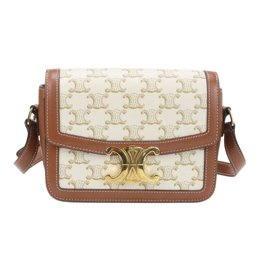 CELINE teen triomphe bag Triomphe canvas CE85933 Shoulder Bag PVC/teen triomphe bag Women