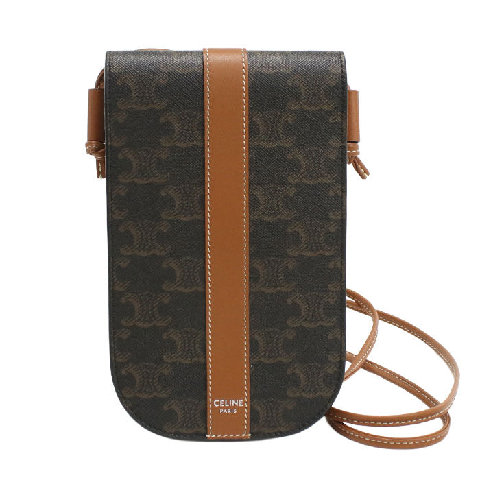 CELINE Mobile pouch Triomphe canvas CE93426 Shoulder Bag PVC/Mobile pouch Women