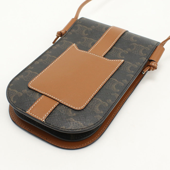 CELINE Mobile pouch Triomphe canvas CE93426 Shoulder Bag PVC/Mobile pouch Women